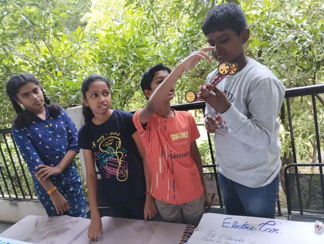 Grade 6 Physics activity 3_result Completed electric circuit models by Grade 6 learners demonstrating their understanding of electricity in a practical class session.
