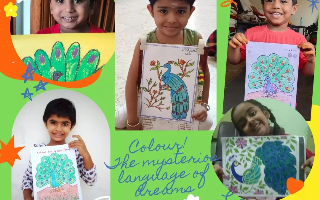 UKG’s Colorful Peacock Dance: Creative Coloring Activities