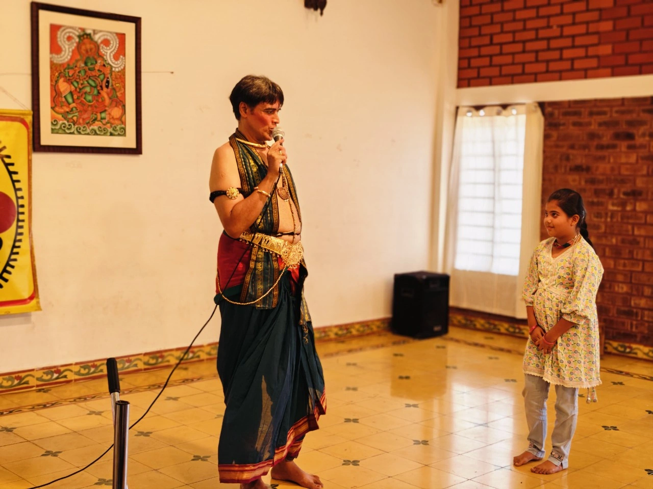 An inquisitive kid at the SPICMACAY event
