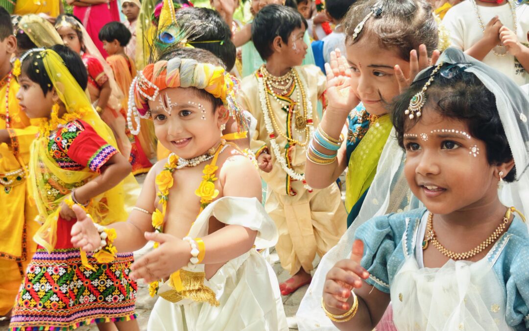 Little Krishnas and Radhas Celebrate Janmashtami